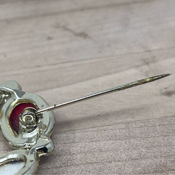 Vintage Millefiore Venetian Glass Brooch Murano Art Cabochons Gold tone - Picture 9 of 10